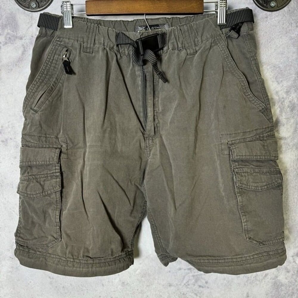 BC Clothing Cargo Shorts Mens Large L Gray Outdoor Streetwear